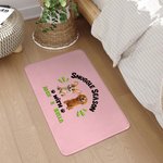 Personalized 1-3 Cute 3D Cartoon Dogs Durable Non-Slip Doormat with Name and Title Birthday Adoption Anniversary Gift for Dog Moms Pet Lovers