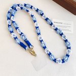 Funda de teléfono de doble capa con nombre y estampado floral abstracto personalizado para iPhone o Samsung con correa para la muñeca y para el hombro Regalo de cumpleaños para mujer