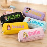 Astuccio personalizzato con simpatico personaggio e nome design a tre strati accessorio scolastico regalo di ritorno a scuola e compleanno per ragazzi