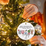 Personalized Nurse Acrylic Ceramic Glass Hanging Ornament with Name and Year Tree Decoration Christmas Appreciation Gift for Medical Staff