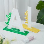 Personalized Multicolor Name Initial Acrylic Earring Holder with Base Earring Display Desktop Decor Birthday Holiday Gift for Women