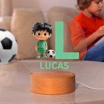 Der Ball ist Rund und Alles ist Möglich - Personalisiertes LED-Nachtlicht