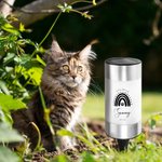 Henkilökohtainen sateenkaari kissa koira tassu tulostaa aurinko puutarha valo nimi teksti ja päivämäärä muistomerkki sympatia lahja lemmikkieläinten omistajille Lovers