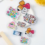 Personalised Glitter Teacher Waterproof Stickers with Title and Surname Back to School Appreciation Gift for Teachers Educators
