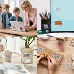Personalised Glitter Teacher Waterproof Stickers with Title and Surname Back to School Appreciation Gift for Teachers Educators