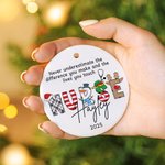 Personalized Nurse Acrylic Ceramic Glass Hanging Ornament with Name and Year Tree Decoration Christmas Appreciation Gift for Medical Staff