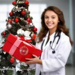 Personalized Nurse Acrylic Ceramic Glass Hanging Ornament with Name and Year Tree Decoration Christmas Appreciation Gift for Medical Staff