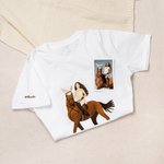 Personalized Embroidered Photo Design Multicolor T-shirt Sweatshirt Hoodie with Name Birthday Anniversary Gift for Horseback Riding Enthusiast