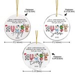 Personalized Nurse Acrylic Ceramic Glass Hanging Ornament with Name and Year Tree Decoration Christmas Appreciation Gift for Medical Staff