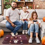 Personalized Halloween Theme 1-10 Face Photos Doormat with Name and Text Home Decor Happy Halloween Gift for Family Friend