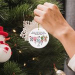 Personalized Nurse Acrylic Ceramic Glass Hanging Ornament with Name and Year Tree Decoration Christmas Appreciation Gift for Medical Staff