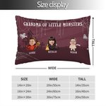 Personalized 1-10 Face Photos Spooky Family Throw Pillow Cover with Names and Text Home Decor Halloween Party Gift for Family