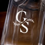 Personalized Engraved Initials Whiskey Decanter with Text and Date Birthday Anniversary Christmas Gift for Bartender Dad