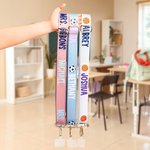 Personalised Multicolor Ball Heart Adjustable Crossbody Cell Phone Strap with 1-6 Names Travel Essential Birthday Mother's Day Gift for Her