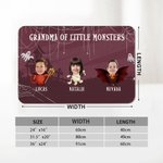 Personalized Halloween Theme 1-10 Face Photos Doormat with Name and Text Home Decor Happy Halloween Gift for Family Friend