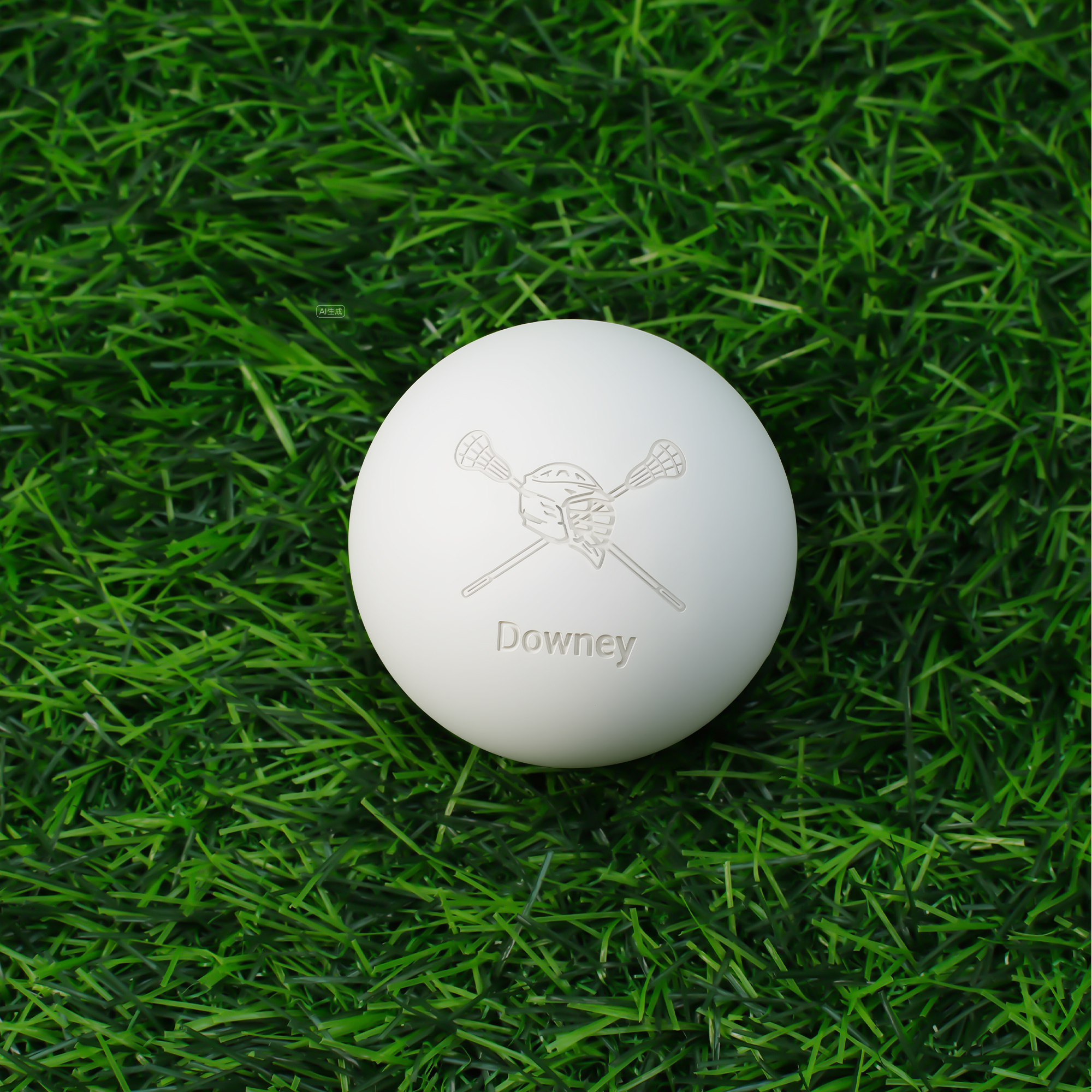 Pallone da lacrosse personalizzato con nome e numero e base in legno Regalo di compleanno per gli allenatori e gli amanti del lacrosse.