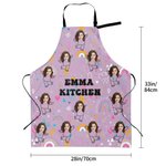 Personalised 1-12 Funny Face Photo Adjustable Apron with Name and Pockets Birthday Mother's Day Gift for Mom Grandma