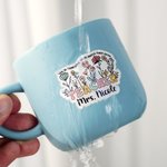 Personalised Glitter Teacher Waterproof Stickers with Title and Surname Back to School Appreciation Gift for Teachers Educators