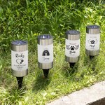 Henkilökohtainen sateenkaari kissa koira tassu tulostaa aurinko puutarha valo nimi teksti ja päivämäärä muistomerkki sympatia lahja lemmikkieläinten omistajille Lovers