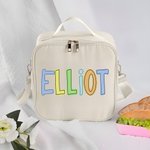 Personalized Multicolor Princess Insulated Lunch Bag with Name Back to School Gift for Kids Girls