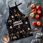 Personalised 1-12 Funny Face Photo Adjustable Apron with Name and Pockets Birthday Mother's Day Gift for Mom Grandma