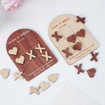 Corazones personalizados Cruces Tres en raya Diamantes Anillo Toss Juegos de mesa de madera con texto Ideas para fiestas Boda Recuerdo de regalo para recién casados Pareja