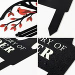 Estaca de jardín personalizada con temática de pájaro cardenal y texto con nombre y año Decoración de jardín Regalo conmemorativo por la pérdida de un familiar o amigo