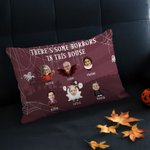 Personalized 1-10 Face Photos Spooky Family Throw Pillow Cover with Names and Text Home Decor Halloween Party Gift for Family