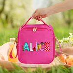 Personalized Multicolor Princess Insulated Lunch Bag with Name Back to School Gift for Kids Girls