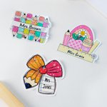 Personalised Glitter Teacher Waterproof Stickers with Title and Surname Back to School Appreciation Gift for Teachers Educators