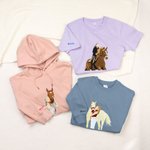 Personalized Embroidered Photo Design Multicolor T-shirt Sweatshirt Hoodie with Name Birthday Anniversary Gift for Horseback Riding Enthusiast