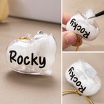 Henkilökohtainen läpinäkyvä kissa muoto söpö ilmaisu avaimenperä nimi lemmikkieläinten hiukset varastointi matkamuisto Memorial sympatia lahja kissan omistajille