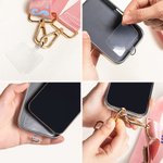 Personalised Multicolor Ball Heart Adjustable Crossbody Cell Phone Strap with 1-6 Names Travel Essential Birthday Mother's Day Gift for Her