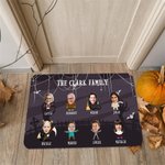 Personalized Halloween Theme 1-10 Face Photos Doormat with Name and Text Home Decor Happy Halloween Gift for Family Friend