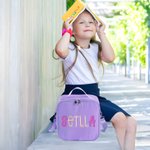 Personalized Multicolor Princess Insulated Lunch Bag with Name Back to School Gift for Kids Girls