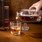 Personalized Engraved Initials Whiskey Decanter with Text and Date Birthday Anniversary Christmas Gift for Bartender Dad