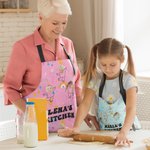 Personalised 1-12 Funny Face Photo Adjustable Apron with Name and Pockets Birthday Mother's Day Gift for Mom Grandma