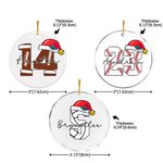 Personalized Basketball Football Acrylic Ceramic Glass Hanging Ornament with Name and Number Tree Decoration Christmas Gift for Ball Sports Lovers