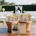 Pacchetto di semi in carta kraft personalizzati Let Love Grow con nome e data Festa di matrimonio Doccia nuziale Regalo di compleanno per gli ospiti della sposa e della damigella d'onore
