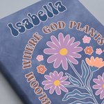 Personalized Bible Floral PU Leather Notebook with Name Birthday Anniversary Religious Gift for Family Friends Christian