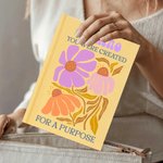 Personalisierte Blume Bibel Vers A5 Lined Notebook mit Namen und Bleistift Kirche Studie Geburtstag religiöses Geschenk für Familie Freunde Christian