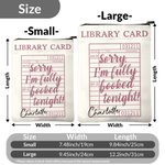 Funda protectora impermeable con bolsillo frontal y cremallera para el carné de biblioteca personalizado Regalo de vuelta al cole para los amantes de los libros Ratones de biblioteca