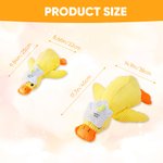 Personalized Cute Yellow Duck Soft Squeaky Plush Toy with Name for Teething Chewing Interactive Pet Supplies Birthday Anniversary Gift for Pet Lovers