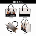 Personalizzato Halloween Costume Highland Cow Large Canvas Tote Bag con nome Uso quotidiano Festa di Halloween Regalo per amico di famiglia