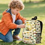 Personalised Cute Excavator Dinosaur Fantasy Unicorn Backpack with Name and Side Pockets Back to School Birthday Gift for Boys Girls