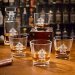 Carafe à whisky personnalisée avec nom gravé Cadeau d'anniversaire pour homme pompier