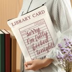 Funda protectora impermeable con bolsillo frontal y cremallera para el carné de biblioteca personalizado Regalo de vuelta al cole para los amantes de los libros Ratones de biblioteca