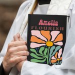 Personalisierte Blume Bibel Vers A5 Lined Notebook mit Namen und Bleistift Kirche Studie Geburtstag religiöses Geschenk für Familie Freunde Christian
