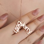 Personalisierte Dreieck Ring Halter Halskette mit Namen Zierlich Schmuck Geburtstag Jahrestag Hochzeit Geschenk für Frauen