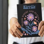 Personalisierte Blume Bibel Vers A5 Lined Notebook mit Namen und Bleistift Kirche Studie Geburtstag religiöses Geschenk für Familie Freunde Christian